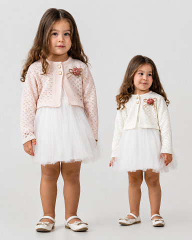 Fete - Rochie tutu fete cu bolero tricotat, 2-4 ani