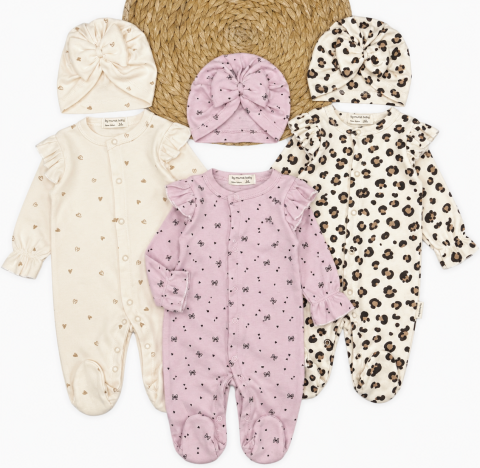 Fete - Salopeta bebe cu turban