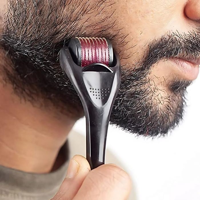 Aparat de masaj facial, 0.75 mm, 1200 ace din titan, dermaroller, reducerea liniilor fine si masaj de relaxare [5]