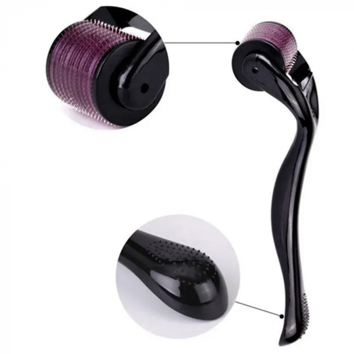 Aparat de masaj facial, 0.75 mm, 1200 ace din titan, dermaroller, reducerea liniilor fine si masaj de relaxare [3]