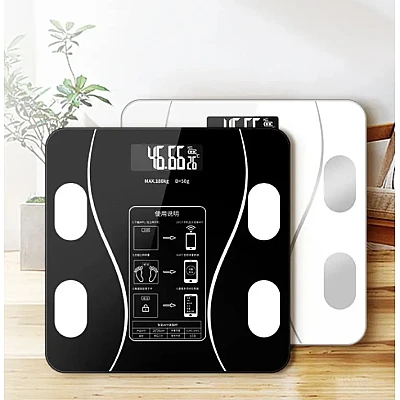 Cantar Corporal  cu Bluetooth, Inteligent cu Ecran Digital Iluminat – Aplicatie Android/iOS – 180kg – Negru [4]
