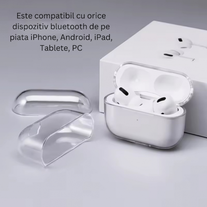 Casti wireless Air Pro 3, compatibile cu Android/iPhone, HD Audio si Voice, Dual HD True Stereo, alb, ® [4]