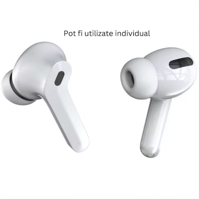 Casti wireless Air Pro 3, compatibile cu Android/iPhone, HD Audio si Voice, Dual HD True Stereo, alb, ® [2]