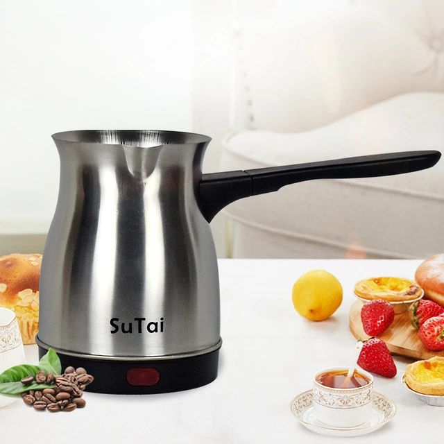 Ibric electric pentru cafea, Putere 800W, Capacitate 500ml, Inox, cafea proaspata pentru dimineti perfecte [4]