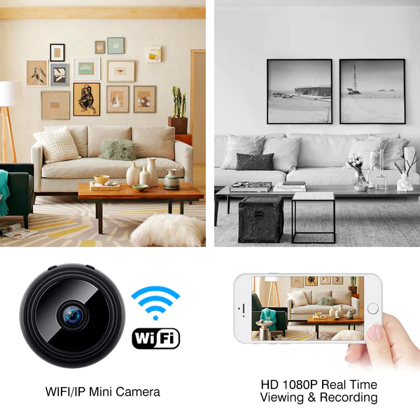 Mini camera de supraveghere wireless WiFi 1080p Full HD A9 [3]