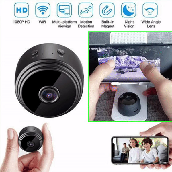 Mini camera de supraveghere wireless WiFi 1080p Full HD A9 [2]