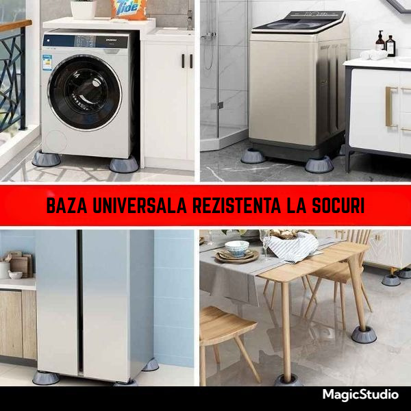 Pachet promo: 2x Set de 4 picioruse, anti-zgomot si antiderapante, suporti amortizare vibratii masina de spalat, amortizoare uscator de rufe, frigider, mobilier [2]