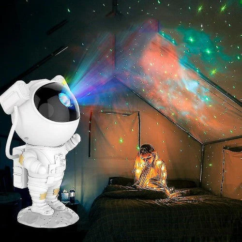 Proiector Astronaut Laser – Joc de Lumini Stele si Galaxii, Rotire 360°, Timer si Telecomanda – Alb [4]