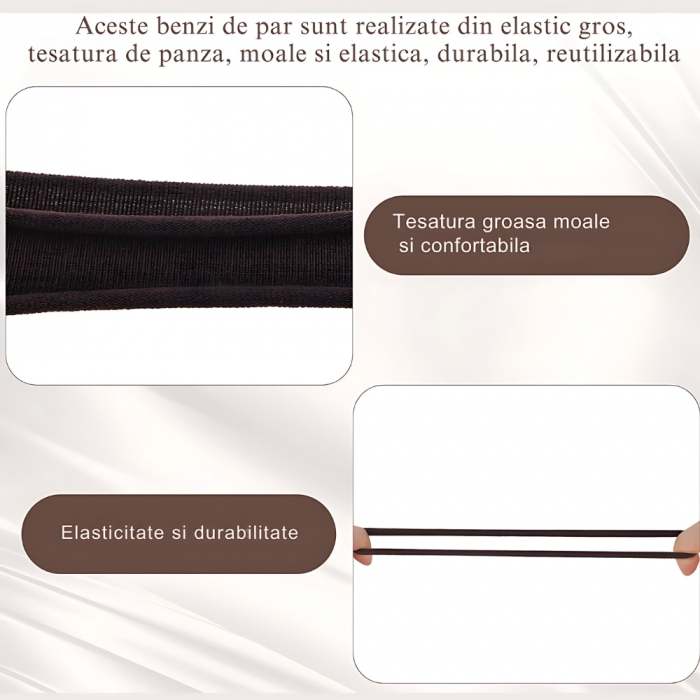 Set de 100 bucati elastice pentru par, multicolore, elasticitate durabila, material rezistent si protejeaza parul de rupere [2]