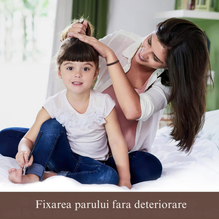 Set de 100 bucati elastice pentru par, multicolore, elasticitate durabila, material rezistent si protejeaza parul de rupere [5]