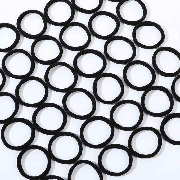 Set elastice de par, material premium, negru, 100 bucăți [5]
