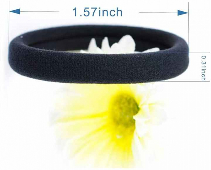 Set elastice de par, material premium, negru, 100 bucăți [6]