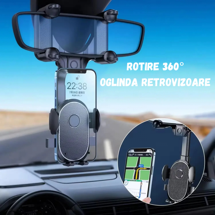 Suport universal pentru oglindă retrovizoare de 360 ​​de grade pentru telefon mobil [7]