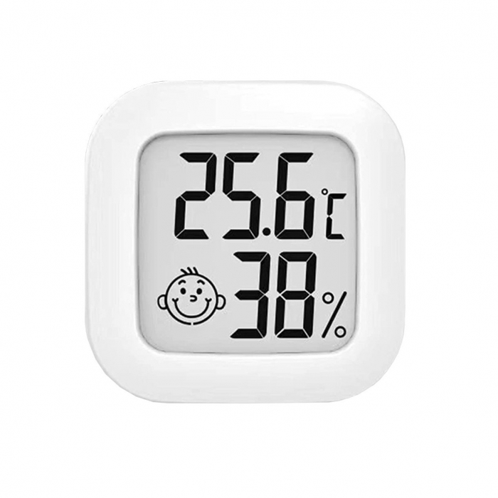 Termometru si Higrometru de Camera, Indicator Comfort, Design Modern, Ultra Compact, Operare Usoara, Alb [1]