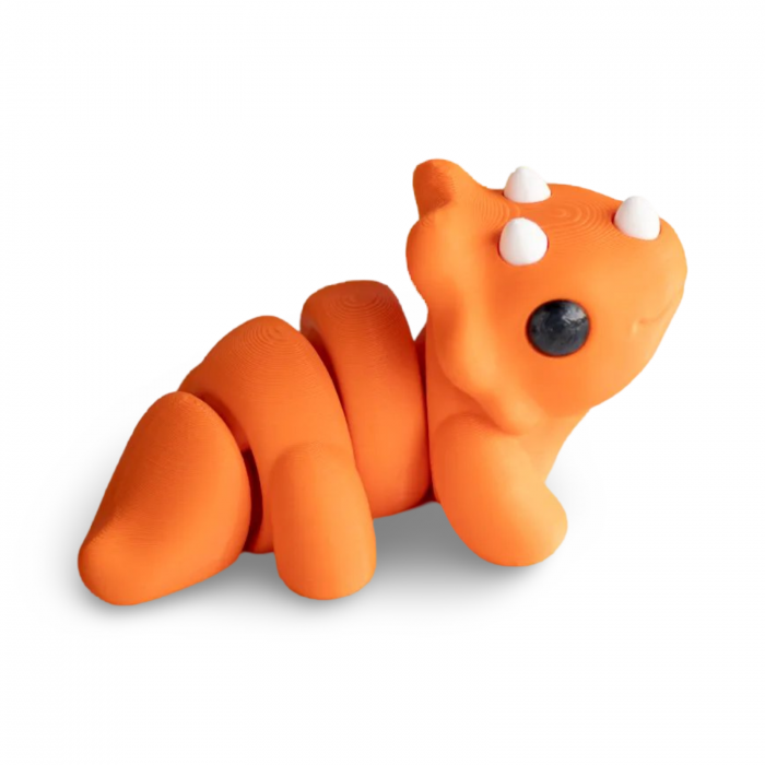Pooie BabyTriceraptor Figurina - Breloc Orange [1]