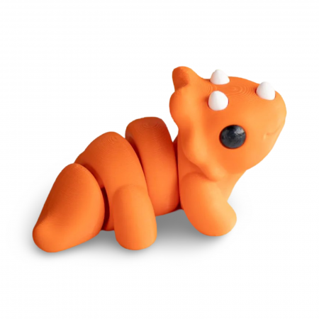Colectia Pookie - Pooie BabyTriceraptor Figurina - Breloc Orange