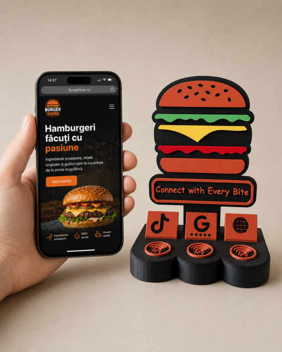 Stand NFC personalizat Burger House și Fast Food [3]