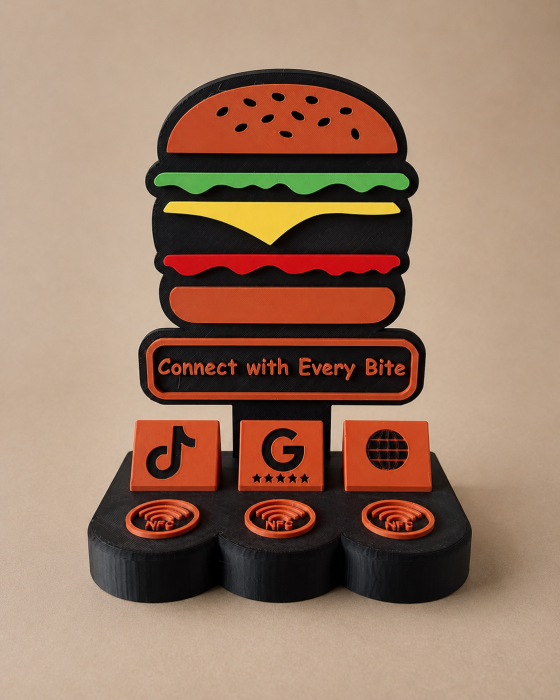 Stand NFC personalizat Burger House și Fast Food [2]