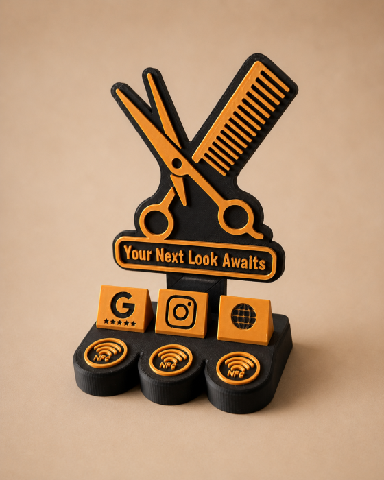 Stand NFC personalizat pentru frizerie și barber shop [2]