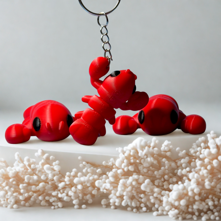 Brelocuri Flexi - breloc-homar-flexibil-rosu-tiny-layers