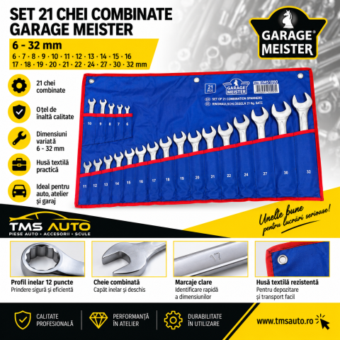Scule și unelte - Set 21 chei combinate Garage Meister GM51890