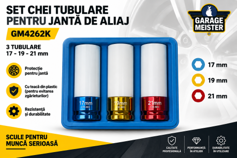 Scule și unelte - Set tubulare jante aliaj Garage Meister GM4262K
