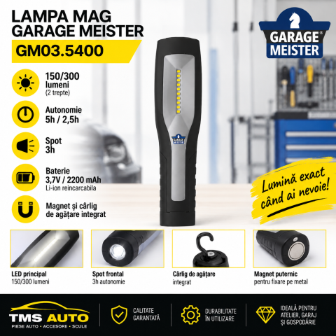 Scule și unelte - Lampa de lucru LED Garage Meister GM03.5400