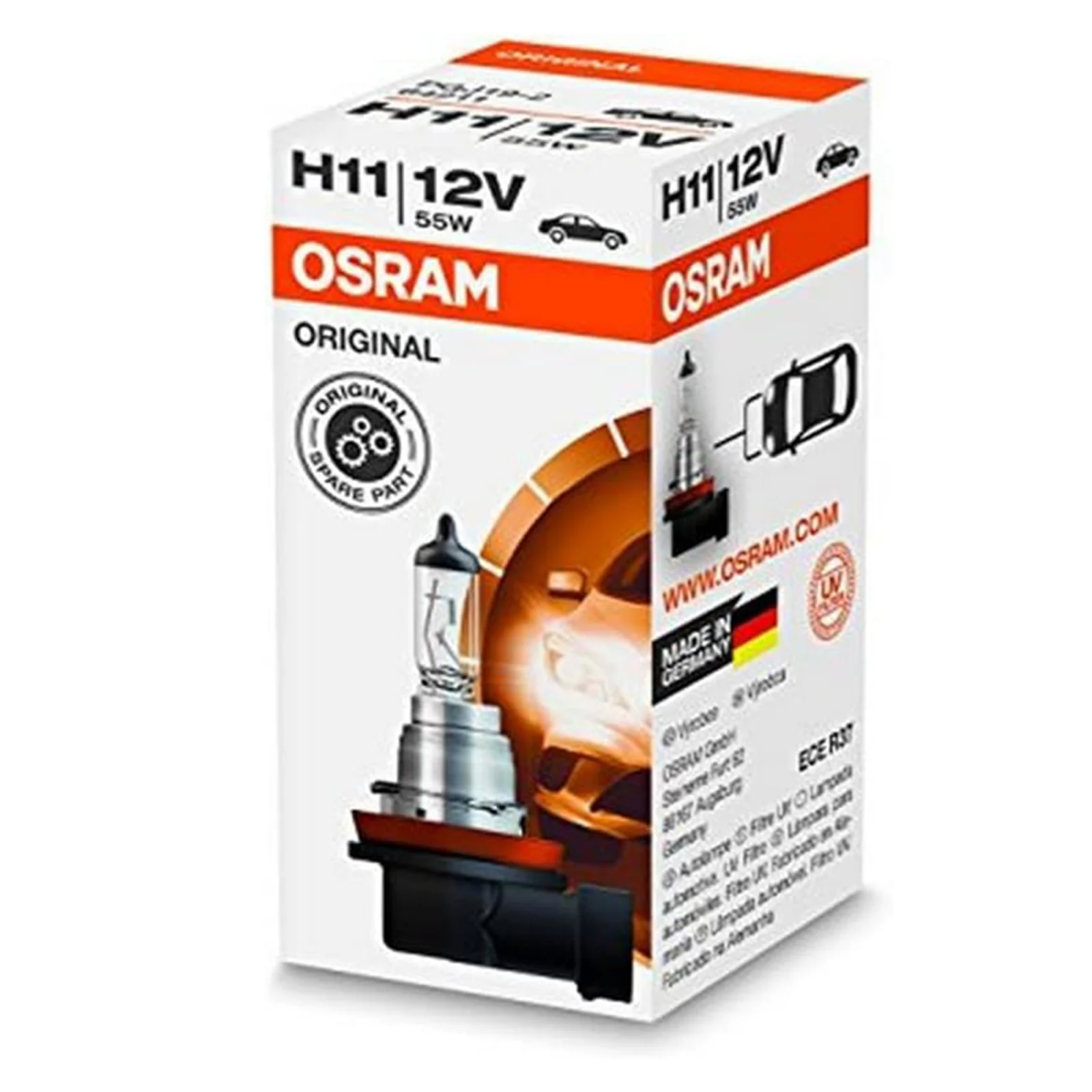 Becuri auto - Bec auto OSRAM ORIGINAL H11 64211 12V 55W PGJ19-2