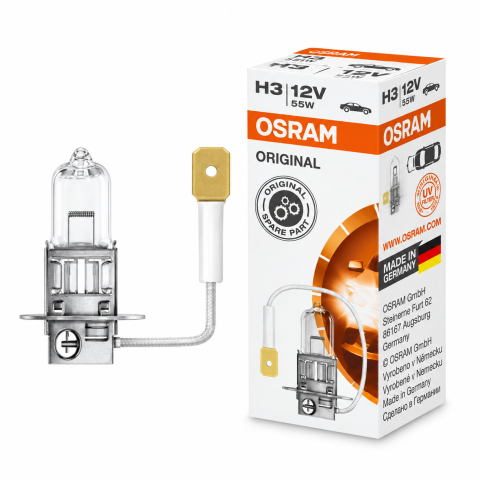 Becuri auto - Bec auto OSRAM ORIGINAL H3 12V 55W PK22s 64151
