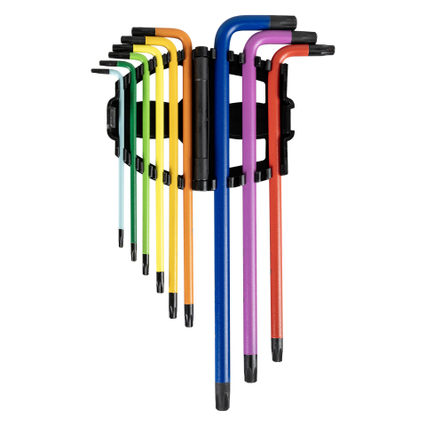 Set 9 chei Torx extra lungi colorate Garage Meister GM54532 [1]