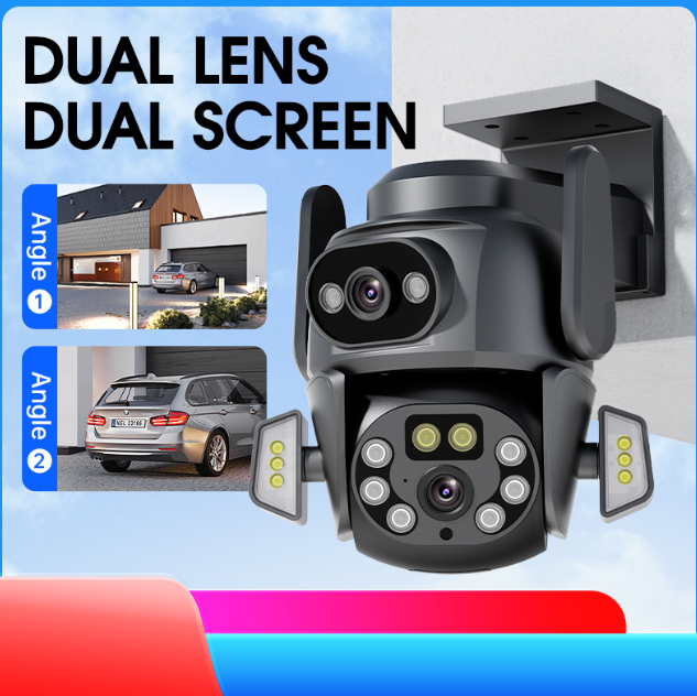 Camera de supraveghere WiFi 3MP Tuya, viziune color noapte, IP66, audio bidirectional [5]