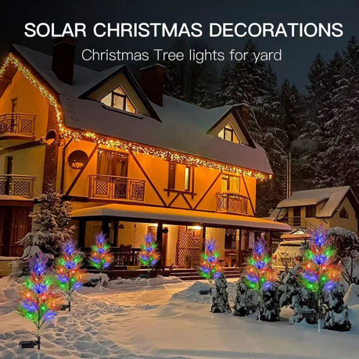 Set 2 Copaci Tuia Solari cu Lumini LED – Magia Sărbătorilor în Grădina Ta [3]