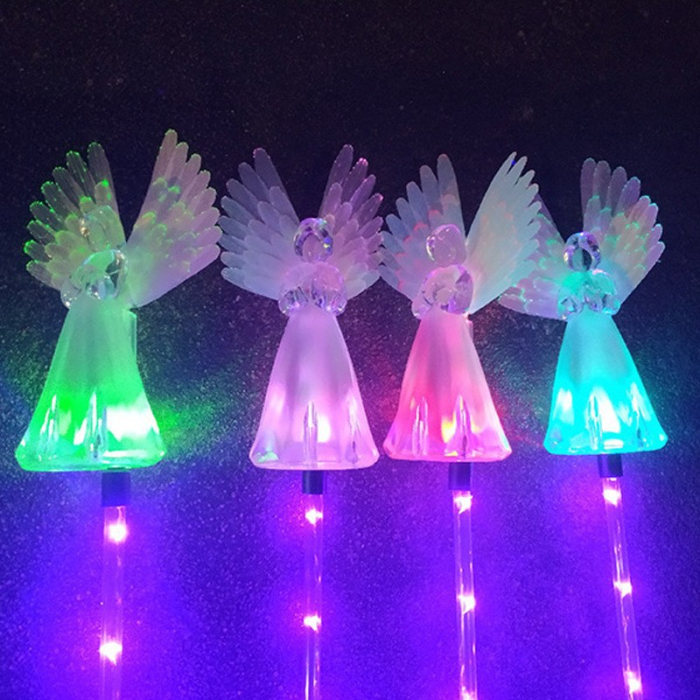 Set 2 x Lampi Solare Decorative de Gradina Ingerasi , RGB , acumulator incorporat [4]