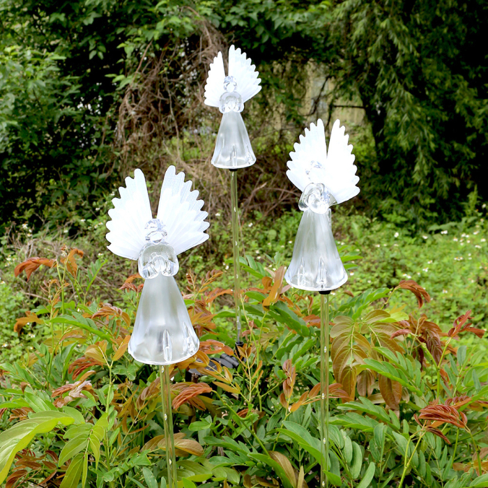 Set 2 x Lampi Solare Decorative de Gradina Ingerasi , RGB , acumulator incorporat [2]