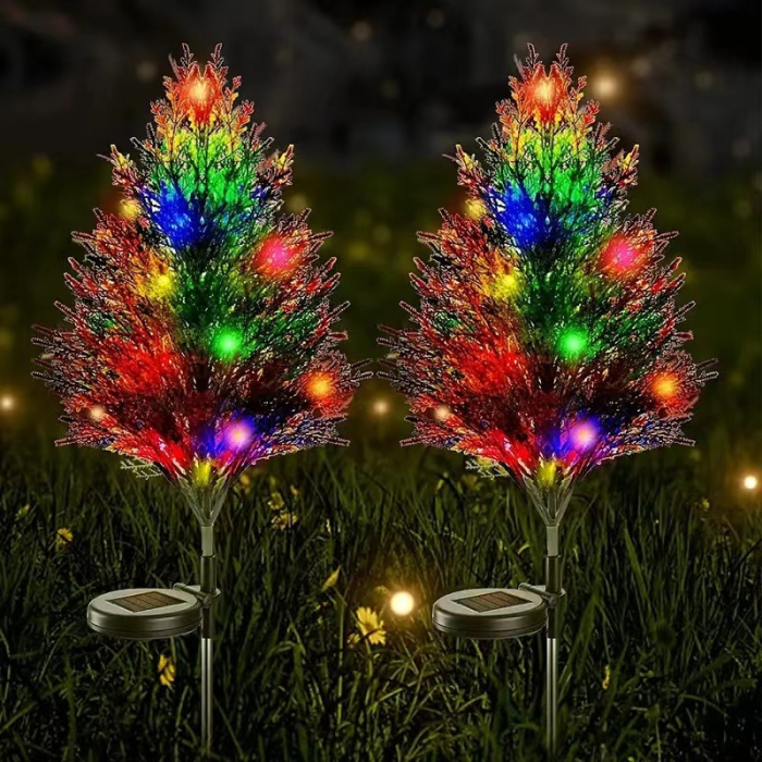Set 4 Copaci Tuia Solari cu Lumini LED – Magia Sărbătorilor în Grădina Ta [2]