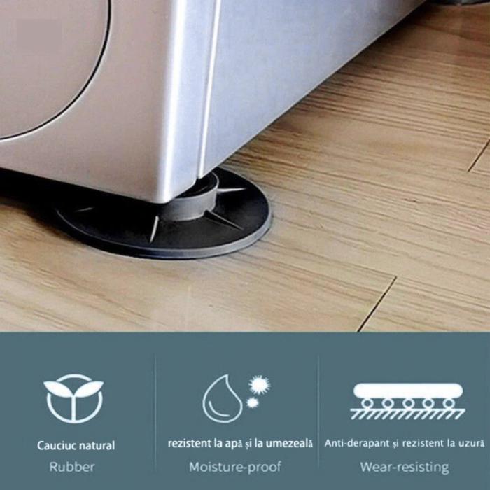 Set 4 Piciorușe Antivibrație Cauciuc pentru Mașină de Spălat/Uscător [4]