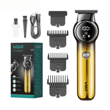 Pachete Promotionale - Aparat de Tuns Profesional VGR V-989 pentru Barba Contur & Corp Afisaj LED cu Acumulator Lame din Otel Inoxidabil