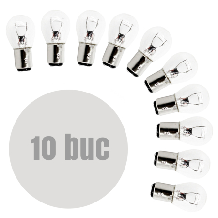 Becuri Halogen Auto - Bec auto P21/5W-  BAY15d  12V 21/5W - set de 10 - CARGUARD