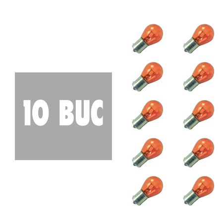 Becuri Halogen Auto - Bec auto Portocaliu PY21W- BAU15s 12V 21W - set de 10 - CARGUARD