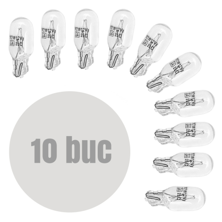 Becuri Halogen Auto - Bec de poziție W3W - T10 12V 3W - set de 10 - CARGUARD
