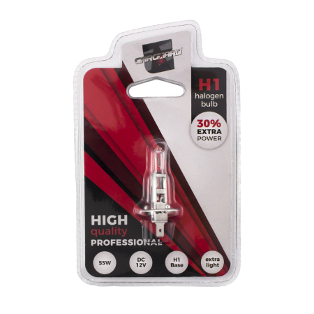 Becuri Halogen Auto - Bec halogen H1, 55W, +30% intensitate - CARGUARD