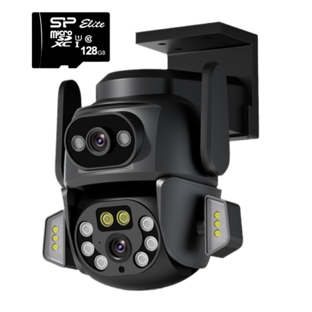 Camere Supraveghere - Camera de supraveghere WiFi 3MP Tuya, viziune color noapte, IP66, audio bidirectional
