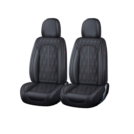 HUSE AUTO PREMIUM - Huse auto premium 5 locuri Carguard Deluxe piele ecologică perforată - negru