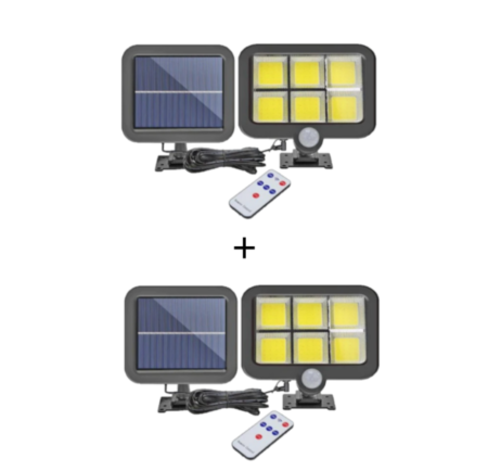 Pachete Promotionale - Set 4 x  Lampa Solara 50W - 120 LED COB, cu PANOU DETASABIL + Cadou Surpriza