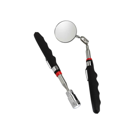 PRODUSE AUTO UTILE - Set scule pt inspecție,  Tijă telescopică cu magnet și LED  + Tijă cu oglindă - Carguard