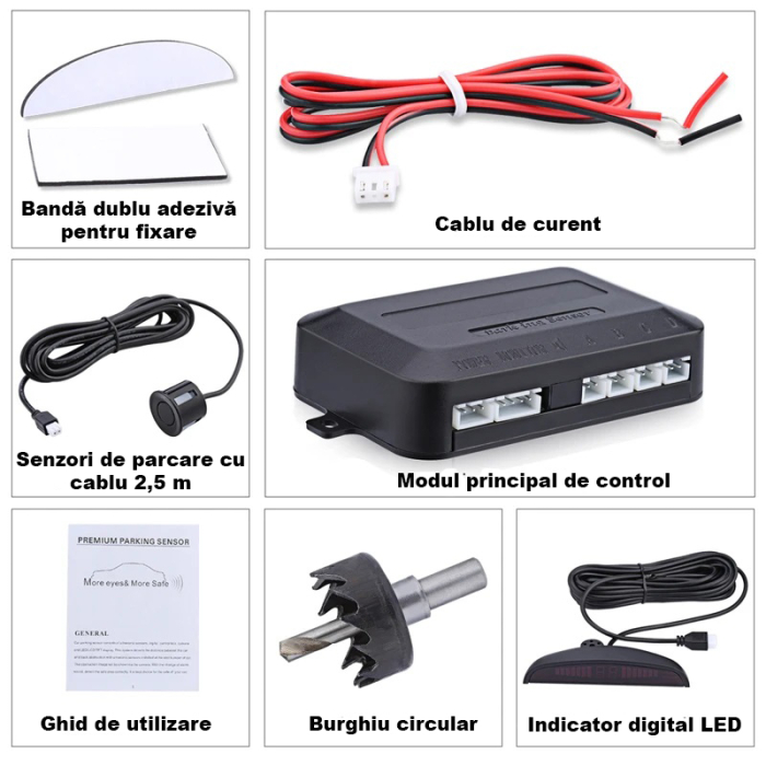 Set 4 senzuri de parcare (argintiu) [3]