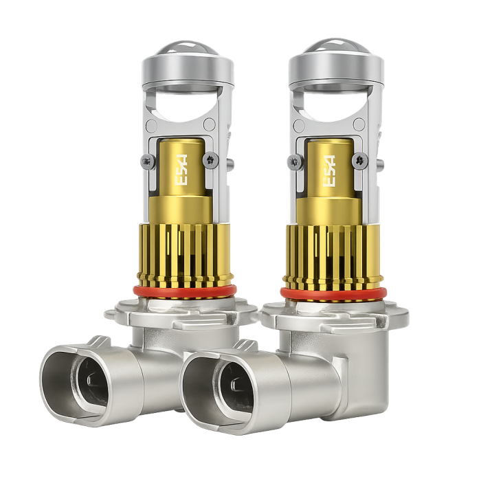 Set 2 lămoi led HB3 cu linză [3]