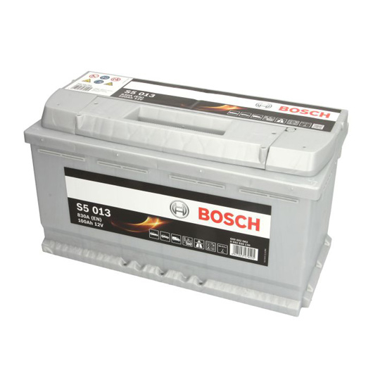 Аккумулятор BOSCH 12В 100Ач/830A (EN) S5 (P+ стандартные клеммы) 353x175x190 B13 (пуск) [1]