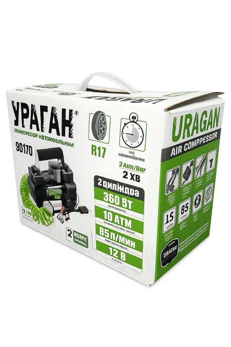 Compresor cu 2 cilindri URAGAN 90170 [4]