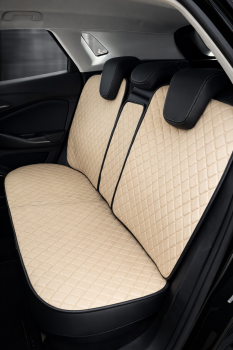 Huse auto Velur Față și spate 5 scaune + 2 pernuțe (bej) [3]